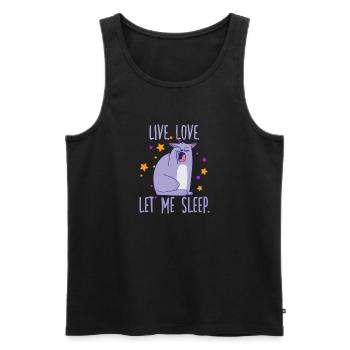 Propriétaire de chat Motif Cats Fan Propriétaire de chat - Débardeur bio Premium Homme - noir - Devant - Michal (187cm)