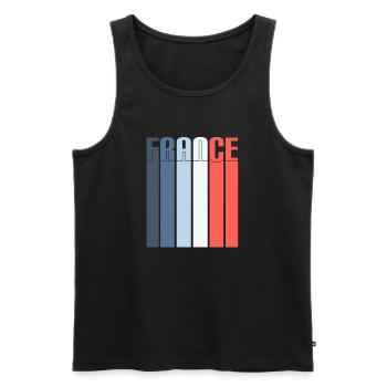 FRANKREICH - Männer Premium Bio Tank Top - Schwarz - Vorne - AI Model Male 178 light (178cm)