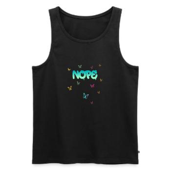 Nope - Just say no! - Men's Premium Organic Tank Top - black - Front - Michal (187cm)