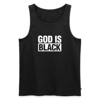 Yah Hebrew Israelite Tribes of Judah - Men's Premium Organic Tank Top - black - Front - AI Model Male 178 light (178cm)