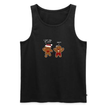 Lebkuchenmänner Weihnachtszeit Lustige Plätzchen - Männer Premium Bio Tank Top - Schwarz - Vorne - Michal (187cm)