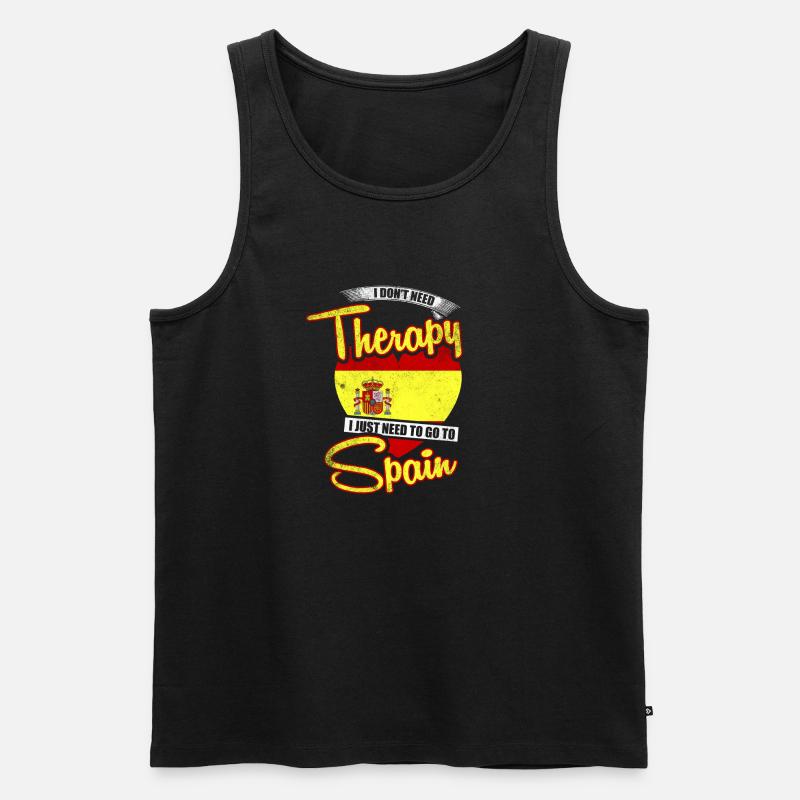 Spanien Urlaub - Männer Premium Bio Tank Top - Schwarz