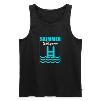 Comprimés de chlore Pompe de filtre de piscine Whisperer - Débardeur bio Premium Homme - noir - Devant - AI Model Male 178 light (178cm)
