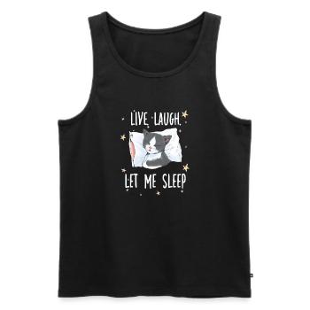 Mignon Morning Grouch Cat Motif Lazy Cat Cats - Débardeur bio Premium Homme - noir - Devant - Michal (187cm)