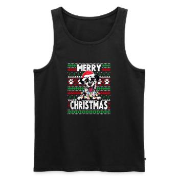 Pyjama pour chien mignon - Dalmatian Dog Lover Christmas - Débardeur bio Premium Homme - noir - Devant - Michal (187cm)