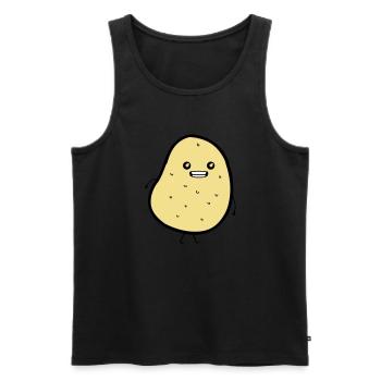 Funny Potatoe - Männer Premium Bio Tank Top - Schwarz - Vorne - AI Model Male 178 light (178cm)