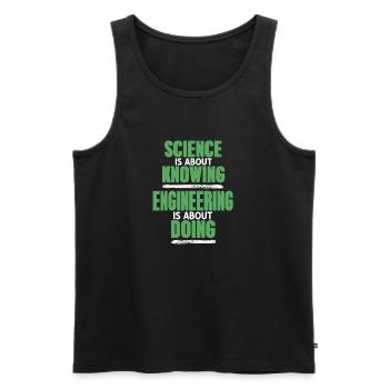 Engineering Is About Doing Awesome Retro Present - Männer Premium Bio Tank Top - Schwarz - Vorne - Michal (187cm)