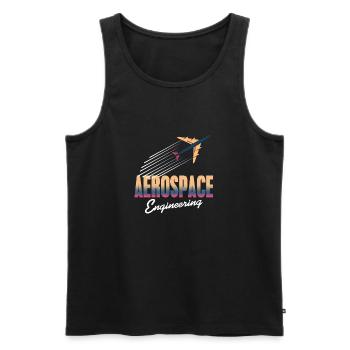 Rétro Aerospace Engineering Awesome Cool Présent - Débardeur bio Premium Homme - noir - Devant - Michal (187cm)