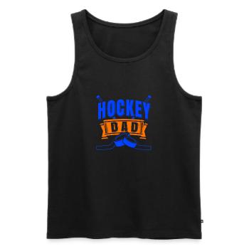 Hockey Dad Awesome Cool Dad Designs T-Shirt - Men's Premium Organic Tank Top - black - Front - Michal (187cm)