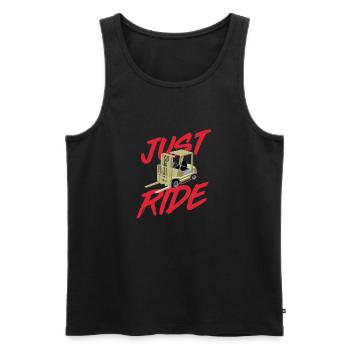 Just Ride Awesome Retro Forklift Operator Présent - Débardeur bio Premium Homme - noir - Devant - Michal (187cm)