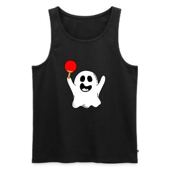 tennis de table ping pong tennis de table pour halloween - Débardeur bio Premium Homme - noir - Devant - Michal (187cm)
