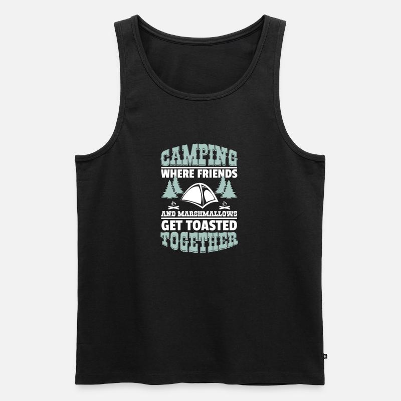 Camping - Männer Premium Bio Tank Top - Schwarz
