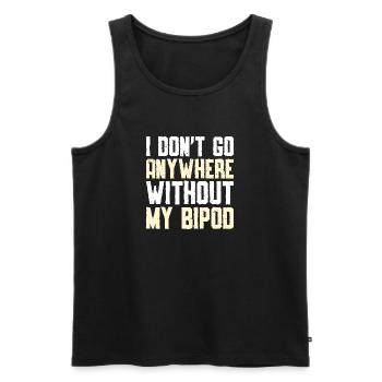 Coyote Jäger - Männer Premium Bio Tank Top - Schwarz - Vorne - Michal (187cm)