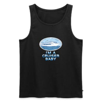 Lustiger Spruch für Kreuzfahrten I´m a cruiser - Männer Premium Bio Tank Top - Schwarz - Vorne - Michal (187cm)