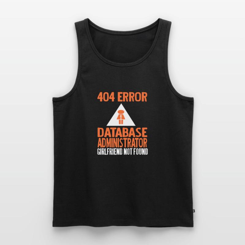 404 Error Database Admin Girlfriend Not Found Men's Premium Organic Tank Top