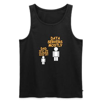 Dad What Are Clouds Made Of? Funny Data Admin - Männer Premium Bio Tank Top - Schwarz - Vorne - AI Model Male 178 light (178cm)