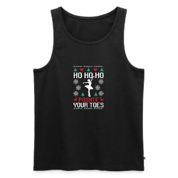 Ho Ho Ho Pointe Vos orteils Ballet de Noël - Débardeur bio Premium Homme - noir - Devant - Michal (187cm)