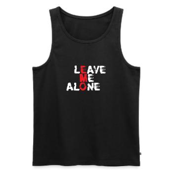 Leave me Alone | Emo clothes | Emocore | Emo Music - Men's Premium Organic Tank Top - black - Front - AI Model Male 178 light (178cm)