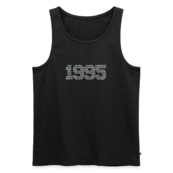 Geburtsjahr 1995 mit Synonymen für Super und Toll - Männer Premium Bio Tank Top - Schwarz - Vorne - Michal (187cm)