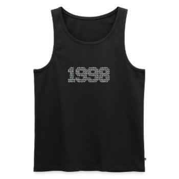 Geburtsjahr 1998 mit Synonymen für Super und Toll - Männer Premium Bio Tank Top - Schwarz - Vorne - Michal (187cm)