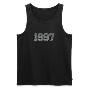 Year of birth 1997 with synonyms for Super and Toll - Men's Premium Organic Tank Top - black - Front - Michal (187cm)