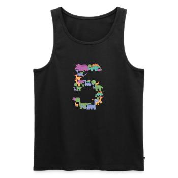 Birthday design for 5 year old children with - Men's Premium Organic Tank Top - black - Front - Michal (187cm)