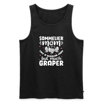 Sommelier – Wine Whisperer Wine Drinker Wine Lover - Men's Premium Organic Tank Top - black - Front - AI Model Male 178 light (178cm)