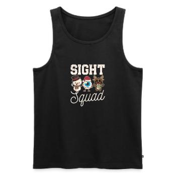 Sight Squad Funny Gnome Reindeer Santa Christmas - Men's Premium Organic Tank Top - black - Front - Michal (187cm)