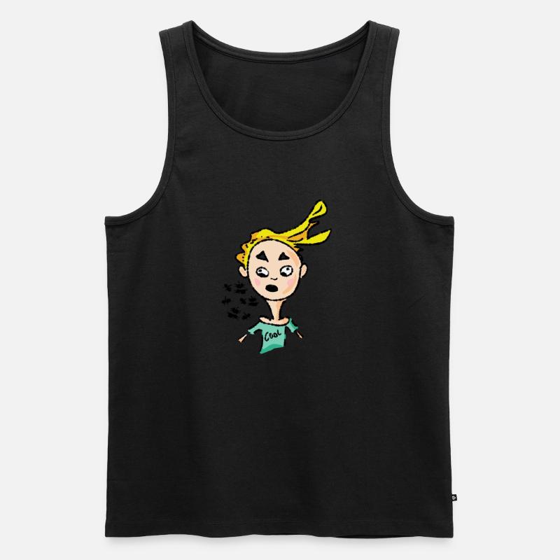 Comic Liebe - Funny Junge - Männer Premium Bio Tank Top - Schwarz