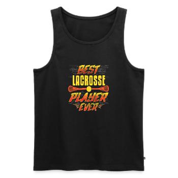 Best Lacrosse Player Ever Awesome Vintage Present - Männer Premium Bio Tank Top - Schwarz - Vorne - Michal (187cm)