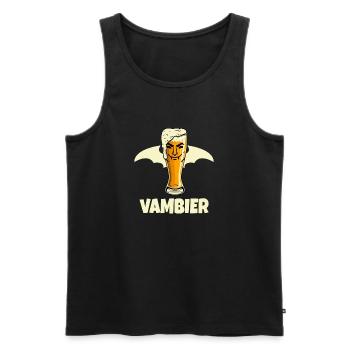 Vambier Halloween Bier Fledermaus Vampir Party - Männer Premium Bio Tank Top - Schwarz - Vorne - Michal (187cm)