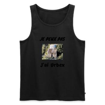 Je peux pas J'ai Urbex - Débardeur bio Premium Homme - noir - Devant - Michal (187cm)