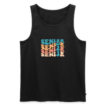 Retro Senior 2023 Back to School Class Of 2023 - Men's Premium Organic Tank Top - black - Front - AI Model Male 178 light (178cm)