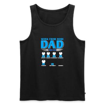 Travail à domicile Papa Drôle Code Vestimentaire T-Shirt - Débardeur bio Premium Homme - noir - Devant - Michal (187cm)