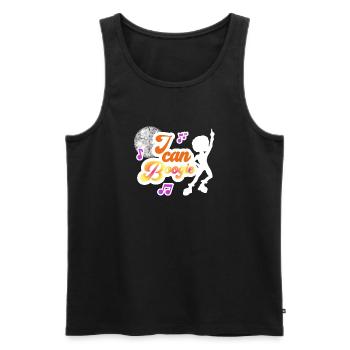 Funk Clothing | Vintage 70er Jahre Kostüm für Soul Musik - Männer Premium Bio Tank Top - Schwarz - Vorne - AI Model Male 178 light (178cm)