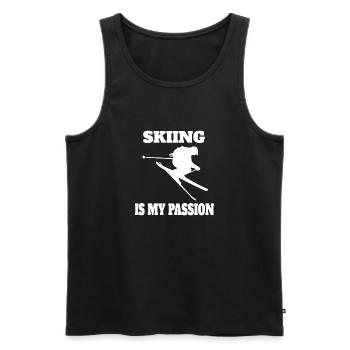 Skifahrer Ski Wintersport Skifahren Skilanglauf - Männer Premium Bio Tank Top - Schwarz - Vorne - Michal (187cm)