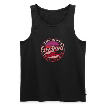 Die frau der Mythos die Legende Gertrud Geschenk - Männer Premium Bio Tank Top - Schwarz - Vorne - Michal (187cm)
