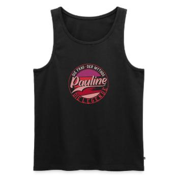 Die frau der Mythos die Legende Pauline Geschenk - Männer Premium Bio Tank Top - Schwarz - Vorne - Michal (187cm)