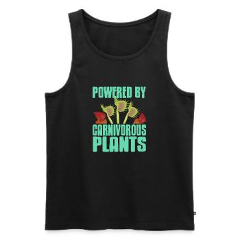 Propulsé par des plantes carnivores Retro Vintage - Débardeur bio Premium Homme - noir - Devant - Michal (187cm)