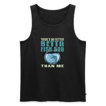 There's No Better BETTA Fish DAD Than Me Funny - Männer Premium Bio Tank Top - Schwarz - Vorne - Michal (187cm)