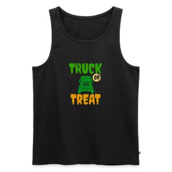 Truck Or Treat Retro Funny Truck Lover Halloween - Männer Premium Bio Tank Top - Schwarz - Vorne - Michal (187cm)