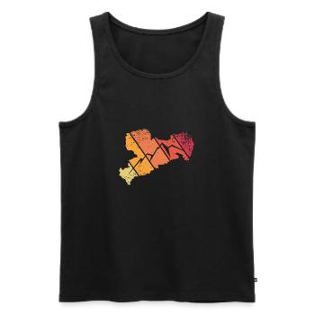 Erzgebirge Heimatliebe - Männer Premium Bio Tank Top - Schwarz - Vorne - Michal (187cm)
