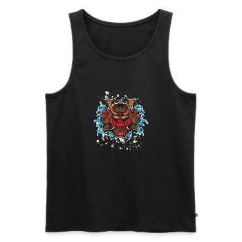 Génial ONI japonais Samurai Demon Halloween - Débardeur bio Premium Homme - noir - Devant - Michal (187cm)