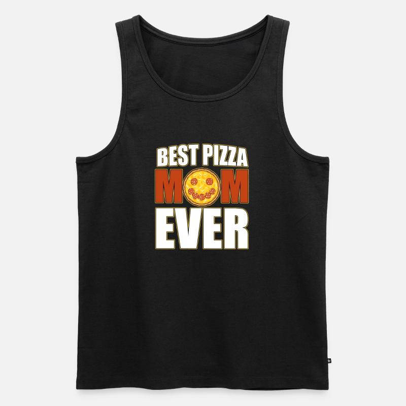 Beste Pizza Mama - Männer Premium Bio Tank Top - Schwarz