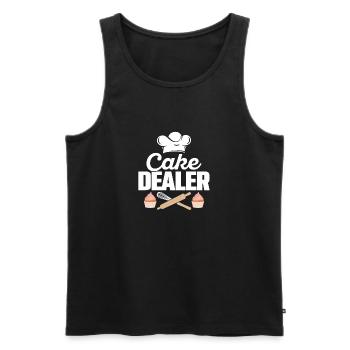Cake Dealer Baking Cake Cookie Pastry - Men's Premium Organic Tank Top - black - Front - Michal (187cm)