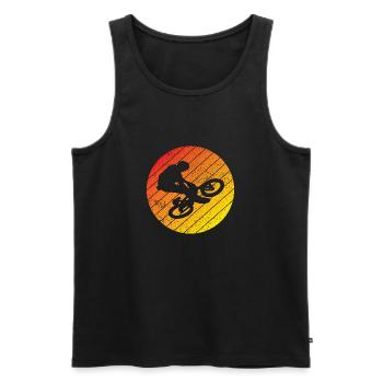 Mountain Bike Cycling Cycling Cycling Tour - Men's Premium Organic Tank Top - black - Front - Michal (187cm)
