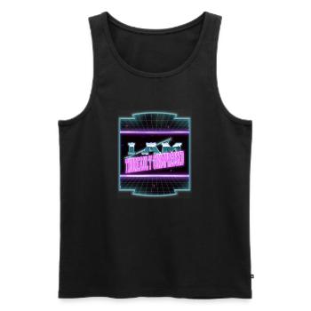 Lover Book Quotes Statement Books and Cats Green - Men's Premium Organic Tank Top - black - Front - Michal (187cm)