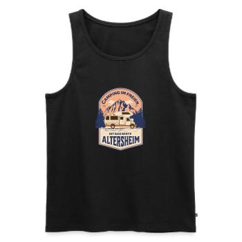 Camping Im Freien Ist Das Bessere Altersheim - Männer Premium Bio Tank Top - Schwarz - Vorne - Michal (187cm)