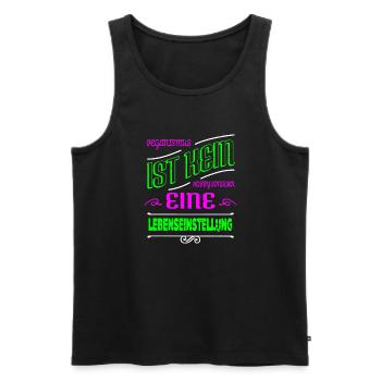 geburtstag veganismus fleischlos tierrechte - Männer Premium Bio Tank Top - Schwarz - Vorne - Michal (187cm)