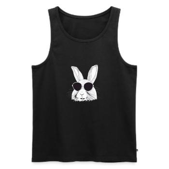 Rabbit Pet Pet Cool Lunettes de soleil Design - Débardeur bio Premium Homme - noir - Devant - Michal (187cm)